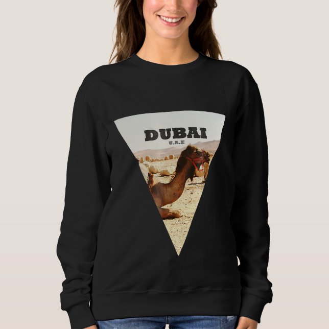 Camel Dubai Uae Arabic Destination Sweatshirt (Front)