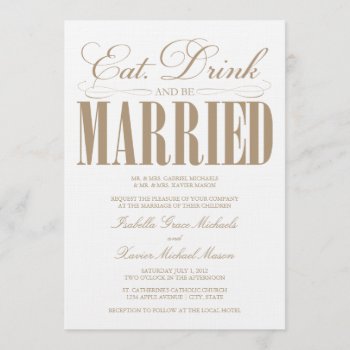 Camel Eat  Drink & Be Married | Wedding Invitation by PinkMoonPaperie at Zazzle