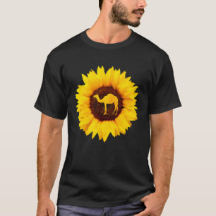 Camel For Women Men Calf Animal Sunflower T-Shirt