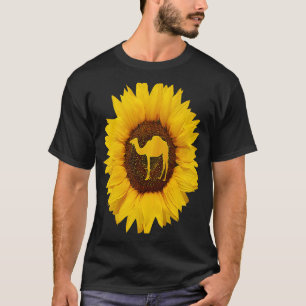Camel For Women Men Calf Animal Sunflower T-Shirt