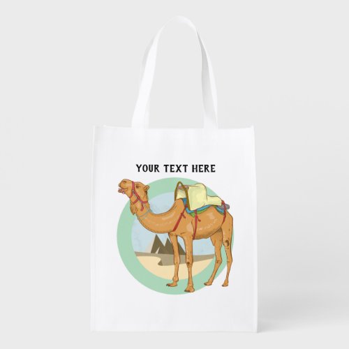 Camel Giza Pyramids Grocery Bag