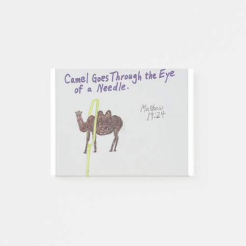 Camel Goes Through the Eye of a Needle Post_it Notes