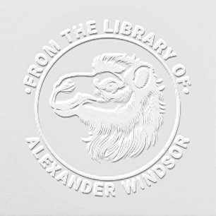 Camel Head Drawing “From the Library of” Embosser