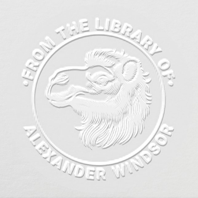 Camel Head Drawing “From the Library of” Embosser (Design)