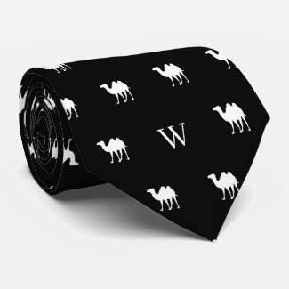 Camel Humpday Monogrammed Initials Black and White