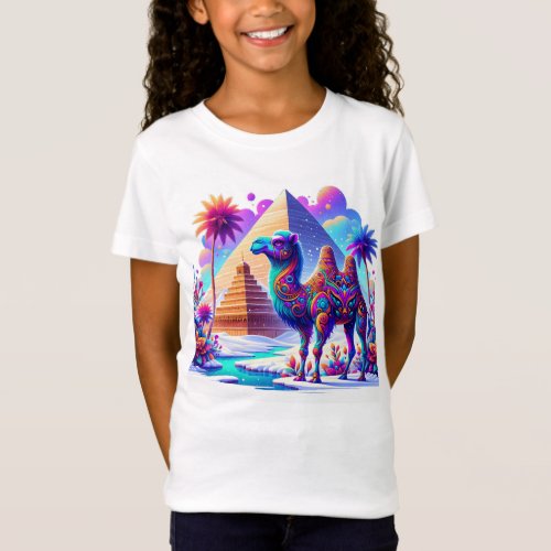 Camel in a Surreal Snowy Desert City T_Shirt