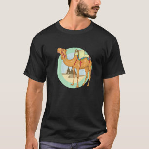 Camel In The Desert Egypt Pyramids T-Shirt