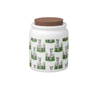 Camel llama Alpaca Pattern Design Candy Jar