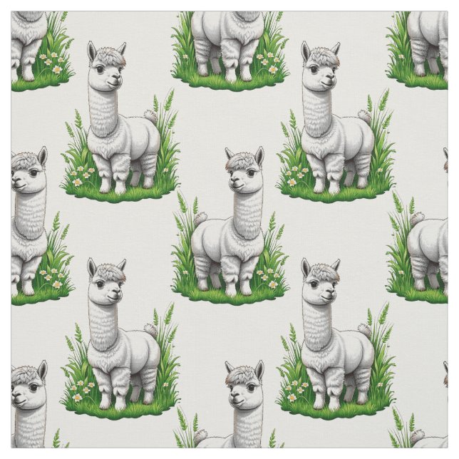Camel llama Alpaca Pattern Design  Fabric (Swatch)