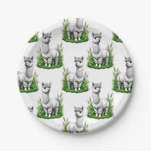 Camel llama Alpaca Pattern Design Paper Plates