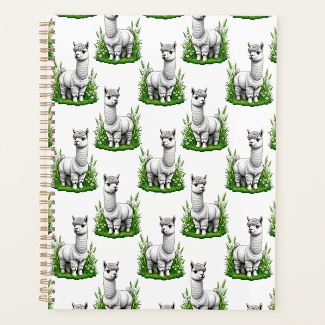 Camel llama Alpaca Pattern Design  Planner (Front)