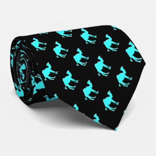 Camel Love Design Black & Teal Neck Tie