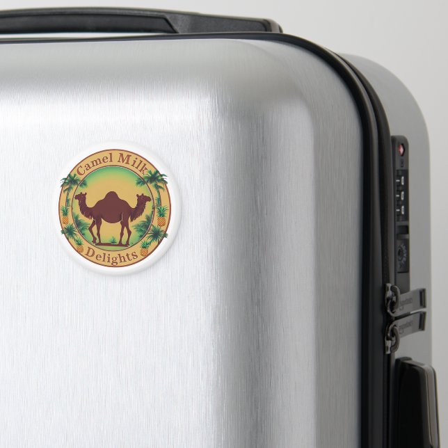 Camel Milk Delights-Tropical Camel Palm Pineapple Magnet (In Situ (Luggage))