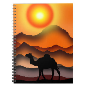 Camel Notebook Sunset Desert