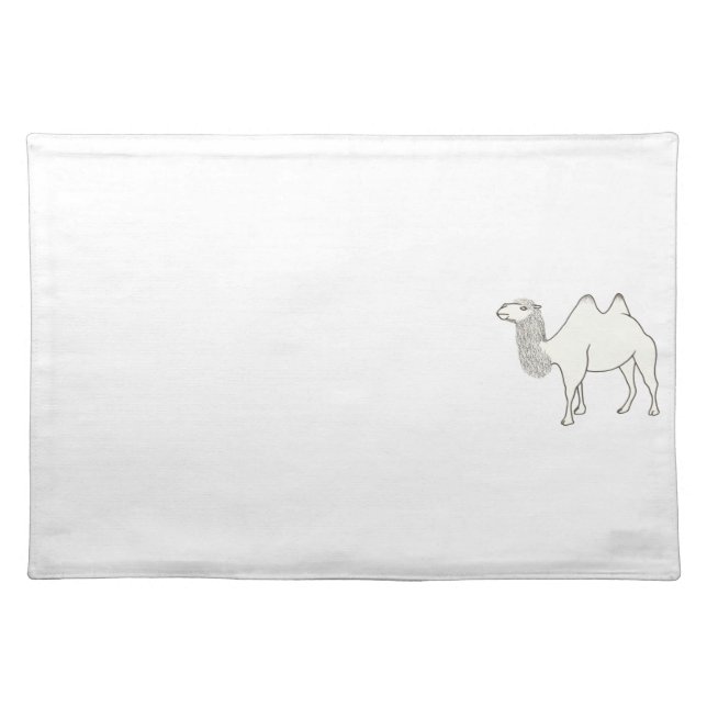 Camel Outline Drawing Coloring Placemats (Front)