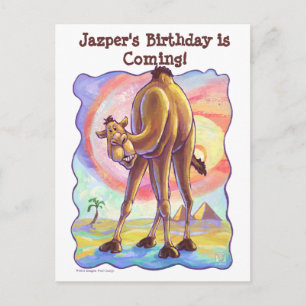 Camel Party Center Announcement Postcard