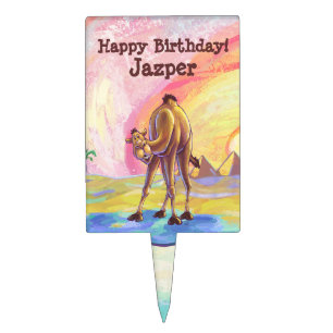 Camel Party Center Cake Topper
