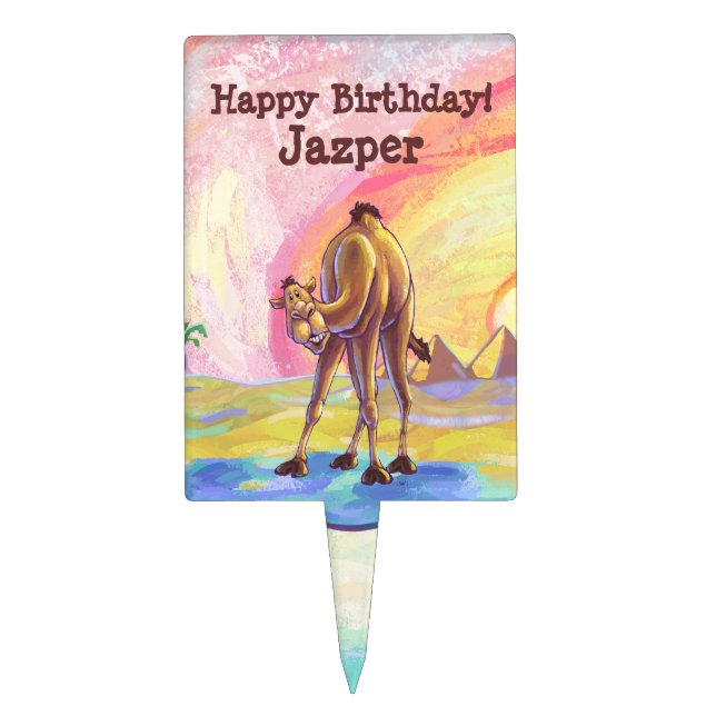 Camel Party Center Cake Topper (Front)