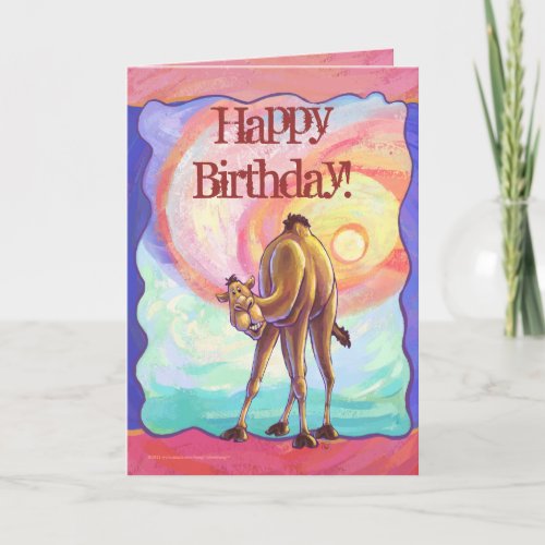 Camel Party Center Card