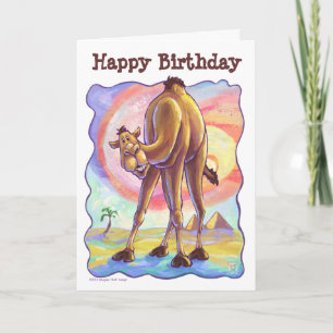 Camel Party Center Card