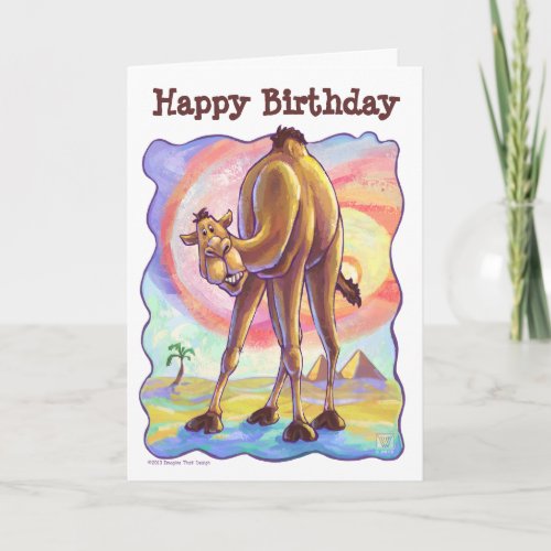 Camel Party Center Card