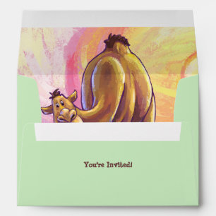 Camel Party Center Envelope
