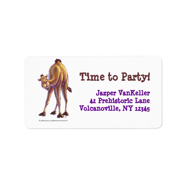 Camel Party Center Label (Front)