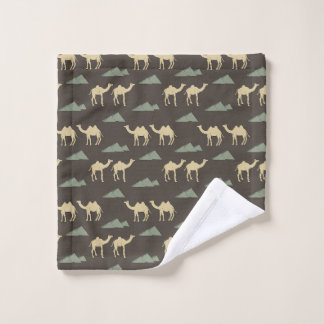 camel pattern bath towel set