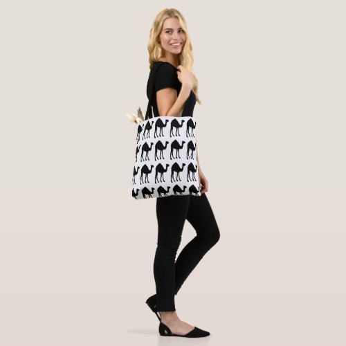 Camel pattern black  Choose background color Tote Bag