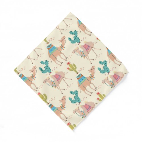 camel pattern cactus pattern desert print bandana