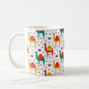 Camel pattern flat color design coffee mug