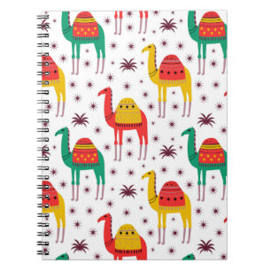 Camel pattern flat color design notebook