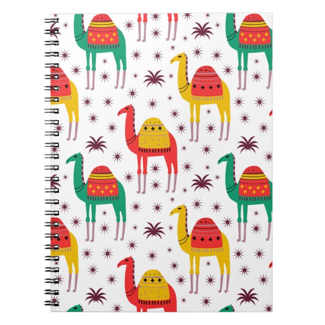 Camel pattern flat color design notebook (Front)