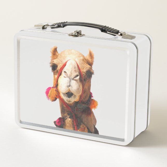 Camel Portrait Metal Lunch Box (Front)