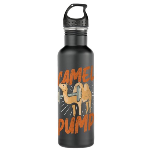 CAmel Pump Weightlifting Gym Mammal Animal Hump Da Stainless Steel Water Bottle