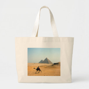 camel pyramid large tote bag