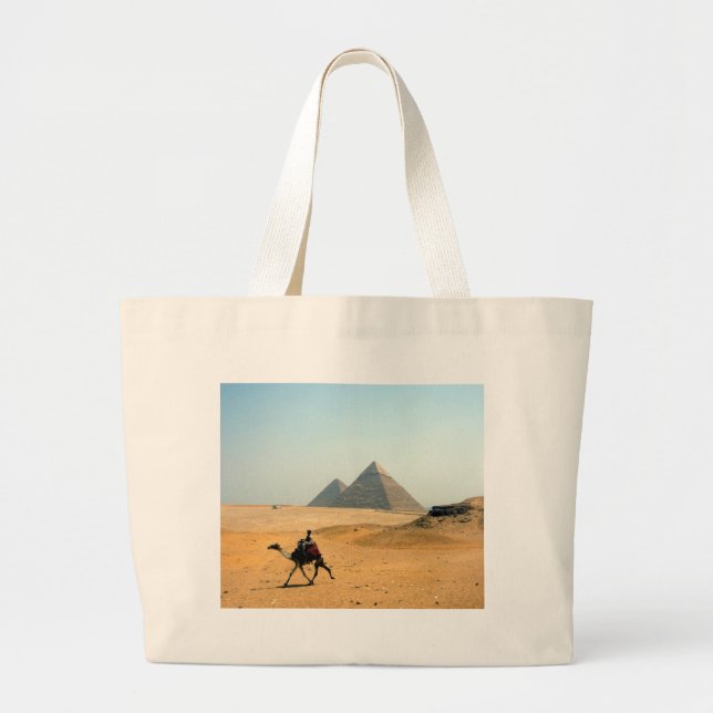 camel pyramid large tote bag (Front)