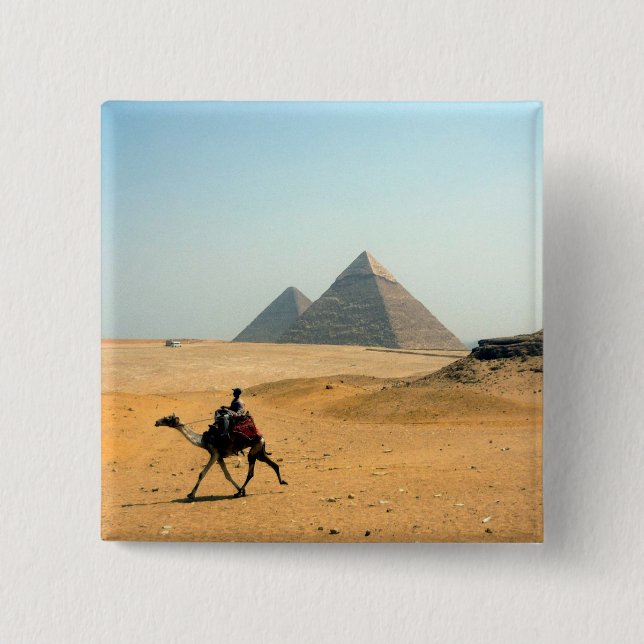 camel pyramid pinback button (Front)