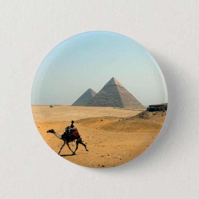 camel pyramid pinback button (Front)