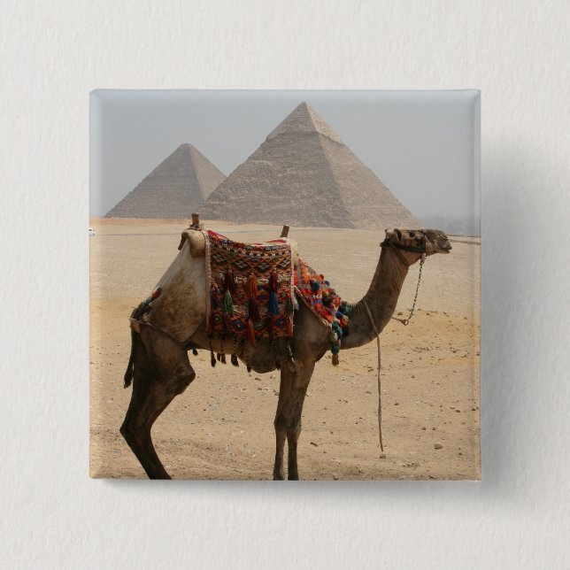 camel pyramids pinback button (Front)