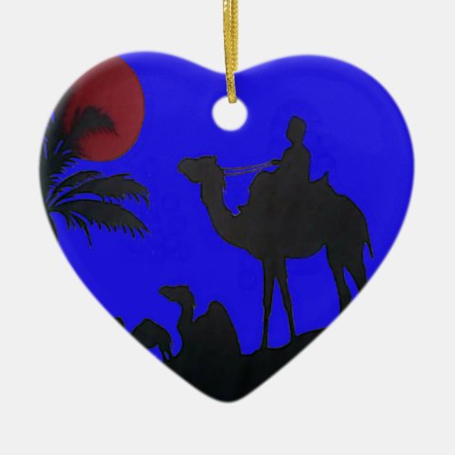 Camel safari ceramic ornament