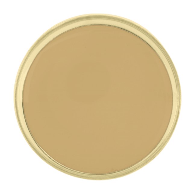 Camel-  shade of brown   gold finish lapel pin (Front)