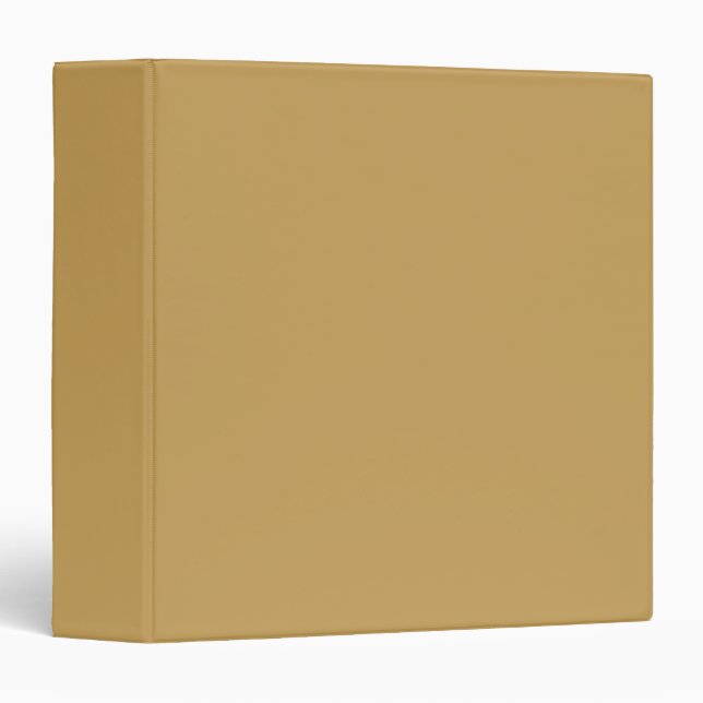 Camel-  shade of brown (solid color)  3 ring binder (Front/Spine)