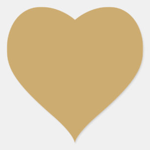 Camel-  shade of brown (solid color)  heart sticker
