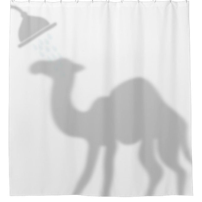 Camel Shadow Silhouette Shadow Buddies in Shower Shower Curtain (Front)