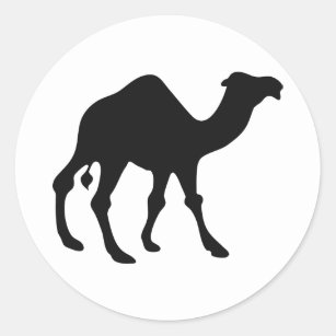 Camel Silhouette Classic Round Sticker