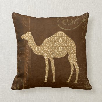 Camel Silhouette  Mojo Pillow by Greyszoo at Zazzle