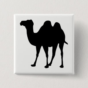 Camel Silhouette Pinback Button