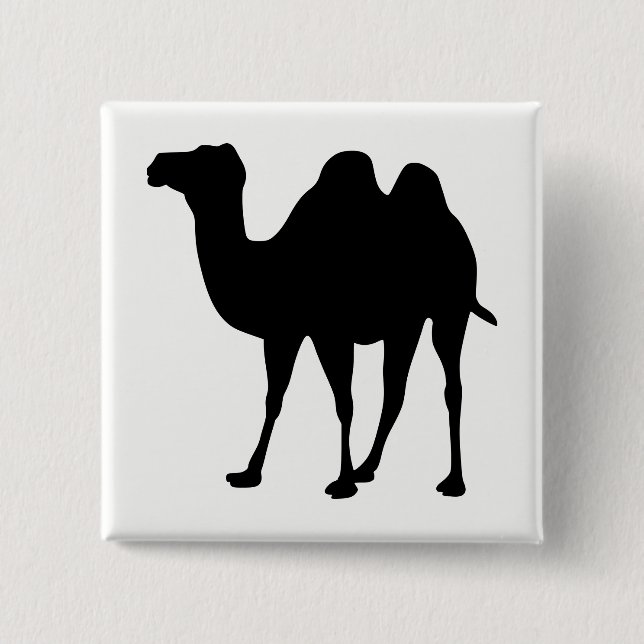 Camel Silhouette Pinback Button (Front)