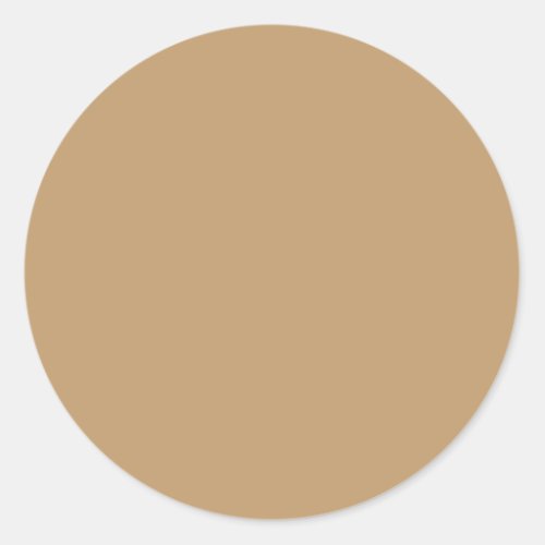 Camel Solid Color Classic Round Sticker